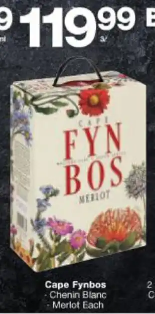 Checkers Cape Fynbos Chenin Blanc Merlot Each offer