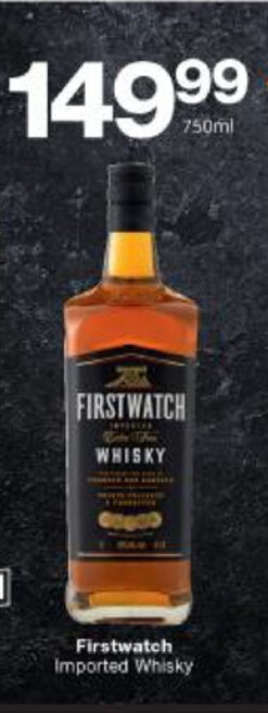 Checkers Firstwatch Imported Whisky 750ml offer