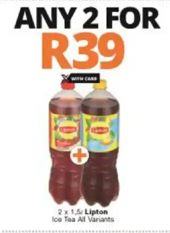 Checkers Lipton Ice Tea 2 x 1,5L offer