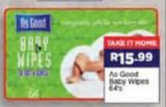 As Good Baby Wipes 64's