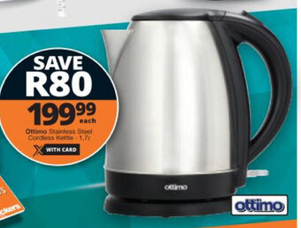 Checkers Ottimo Stainless Steel Cordless Kettle 1,7L offer
