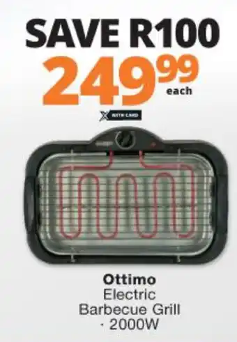 Checkers Ottimo Electric Barbecue Grill 2000W offer