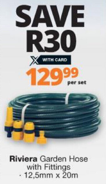 Riviera Garden Hose with Fittings 12,5mm x 20m