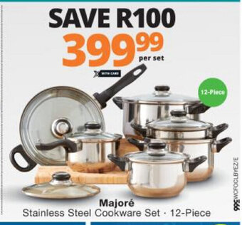Checkers Majoré Stainless Steel Cookware Set 12-Piece offer