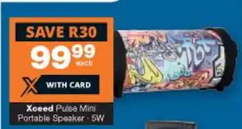 Checkers Xceed Pulse Mini Portable Speaker 5W offer