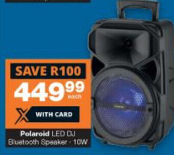 Polaroid LED DJ Bluetooth Speaker 10W
