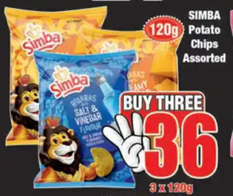 Boxer Simba Potato Chips Assorted 120g offer