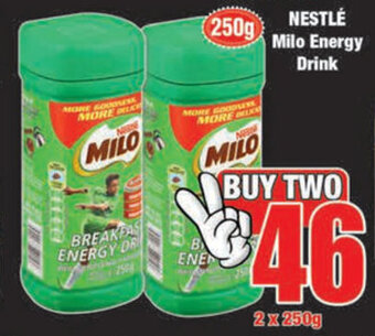 Boxer Nestlé Milo Energy Drink 250g offer