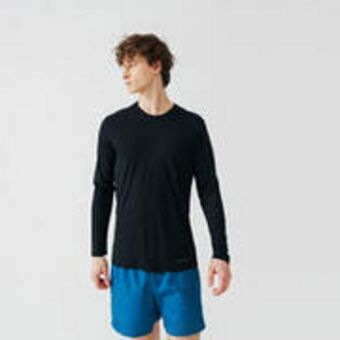 T-shirt running manches longues respirant homme - sun protect noir
