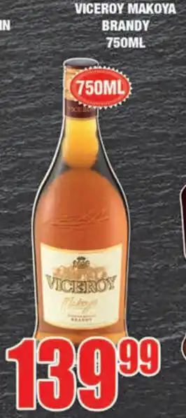 Boxer Viceroy Makoya Brandy 750ml offer