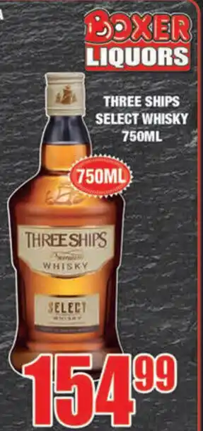 Boxer Boxer Liquors Three Ships Select Whisky 750ml offer