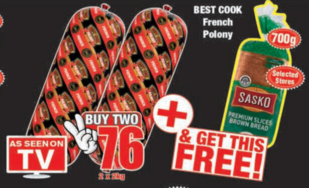 Boxer Best Cook French Polony 2x2kg offer