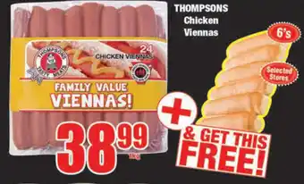 Boxer Thompsons Chicken Viennas 1kg offer