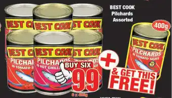 Boxer Best Cook Pilchards Assorted 6x400g offer
