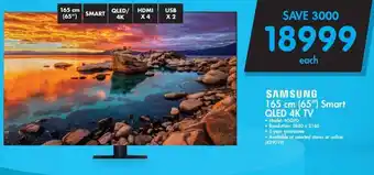Makro Samsung QLED 4K TV 65" offer
