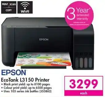 Makro Epson Eco Tank L3150 Printer offer