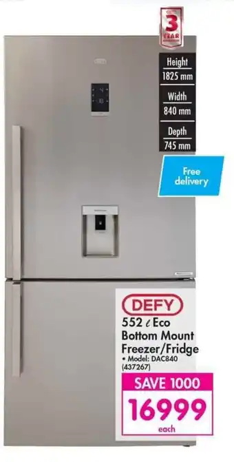 Makro Defy Bottom Mount Freezer/Fridge offer