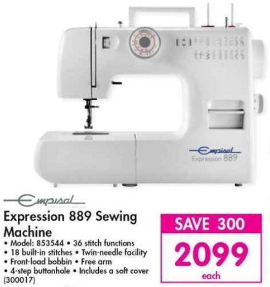 Empisal Expression 889 Sewing Machine offer at Makro