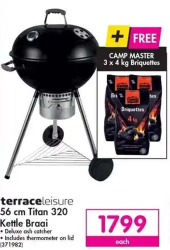 Makro Terrace Leisure Titan 320 Kettle Braai 56cm offer