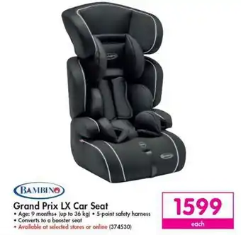 Makro Bambino Grand Prix LX Car Seat offer