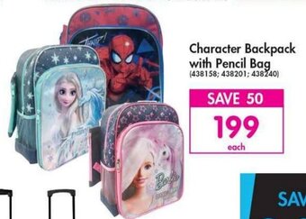 Makro Character Backpack with Pencil Bag offer