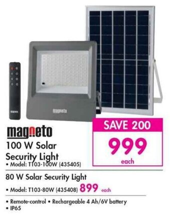 Magneto Solar Security Light 100w