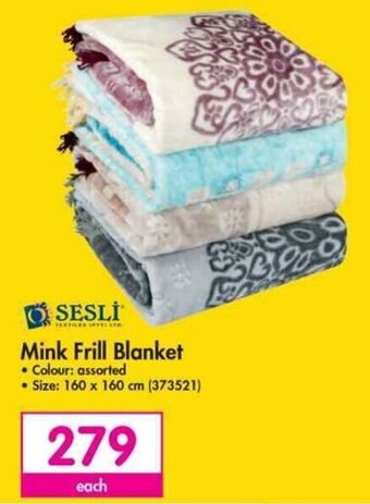 Makro Sesli Mink Frill Blanket 160 x 160cm offer