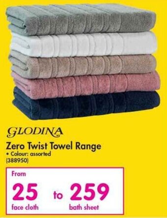 Makro Glodina Zero Twist Towel Range Face Cloth offer