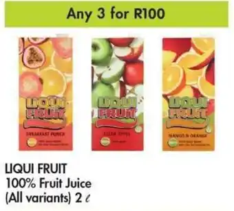 Makro Liqui Fruit 100% Fruit Juice 3 x 2L offer