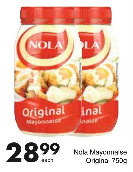 Nola Original Mayonnaise 750g offer at Save Hyper