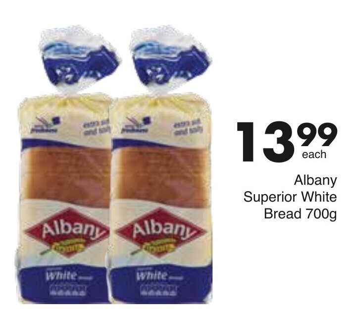 Albany Superior White Bread 700g offer at Save Hyper