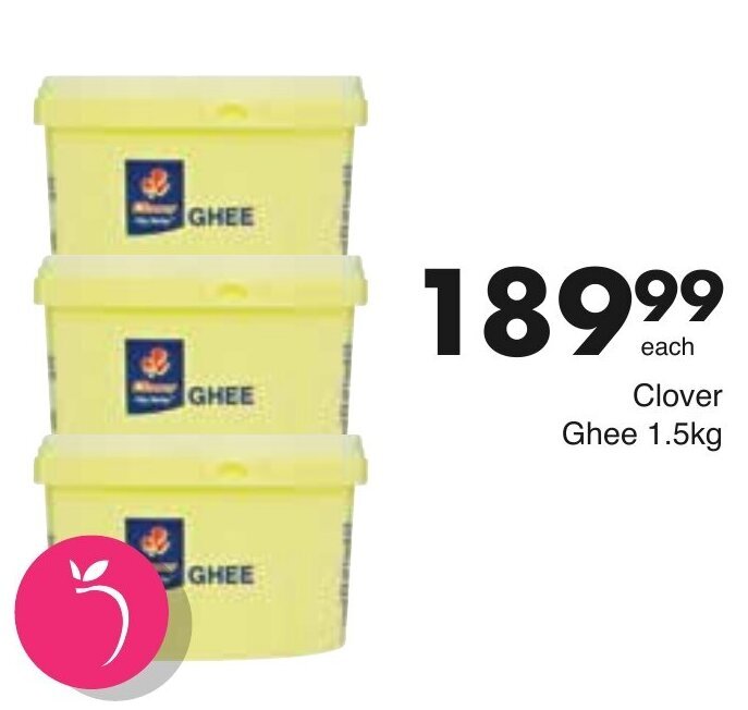 Clover Ghee Butter 1.5kg offer at Save Hyper