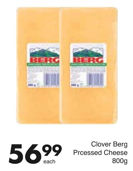 Clover Berg Processed Cheese 800g offer at Save Hyper