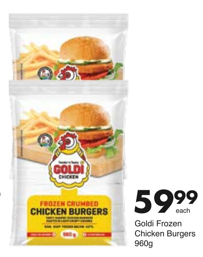 Goldi Chicken Burgers 960g offer at Save Hyper
