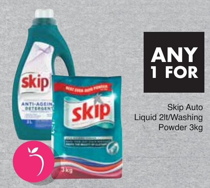 Skip Liquid Detergente 2lt/Washing Powder 3kg offer at Save Hyper