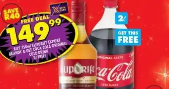 Shoprite Klipdrift brandy offer