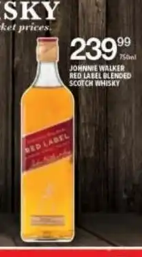 Shoprite Johnnie walker red label whiskey offer