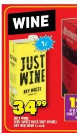 Shoprite Just wine offer