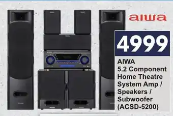 Aiwa 5.2 Component Home Theatre System Amp / Speakers / Subwoofer