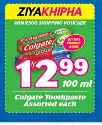 Colgate Toothpaste Assorted 100ml