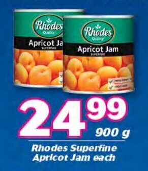 Cambridge Food Rhodes Superfine Apricot Jam 900g offer