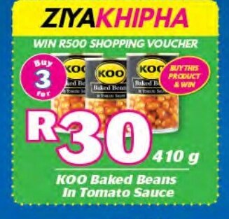 Cambridge Food Koo Baked Beans in Tomato Sauce 410g offer