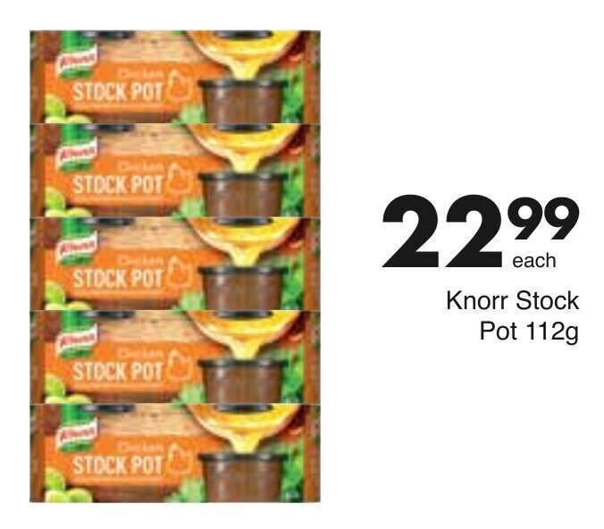Knorr Chicken Stock Pot 112g offer at Save Hyper
