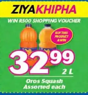 Oros Squash Asstd 2L