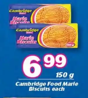 Cambridge Food Cambridge Food Marie Biscuits 150g offer