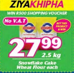 Cambridge Food Snowflake Cake Wheat Flour 2.5kg offer