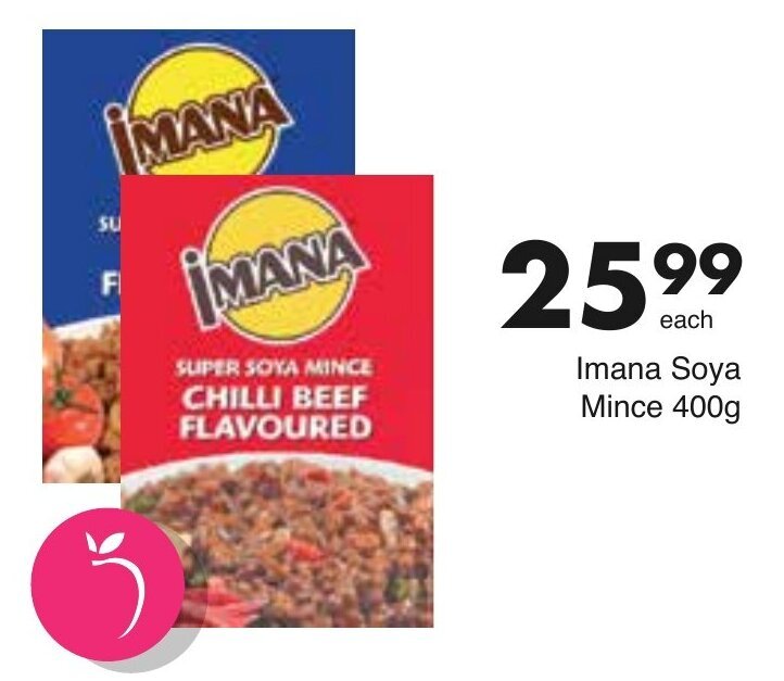 Imana Super Soya Mince Oxtail Chilli Beef Flavoured 400g Offer At Save Hyper