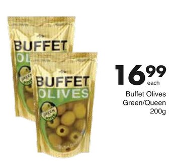 Save Hyper Buffet Olives Green/Queen 200g offer