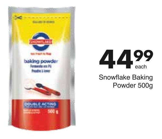 Snowflake Baking Powder 500g offer at Save Hyper