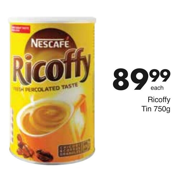 Ricoffy Chicory & Coffee Granules 750g offer at Save Hyper